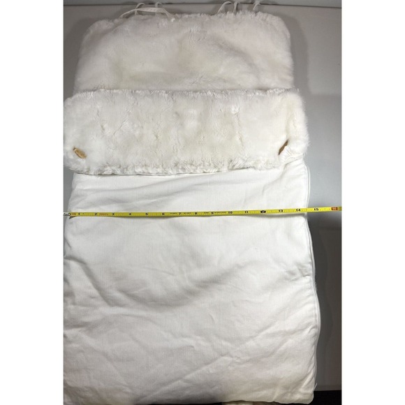 Plush Baby Sleeping Pad Bag Made In France White For 0-12 Months Co-sleep Crib - Picture 12 of 15